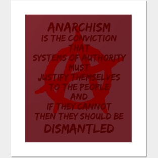 Anarchism (dark red text) Posters and Art